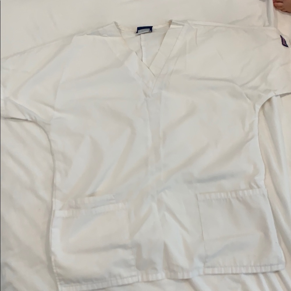 Cherokee white scrub shirt